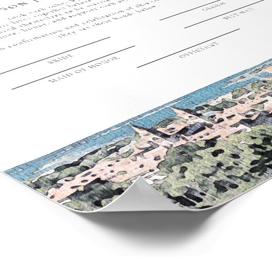 ST AUGUSTINEスカイライン結婚証明書のキープサウ ポスター (角)