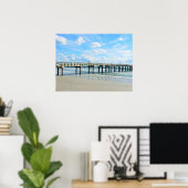 St. Augustine Beach Fishing Pier ポスター (ホームオフィス)