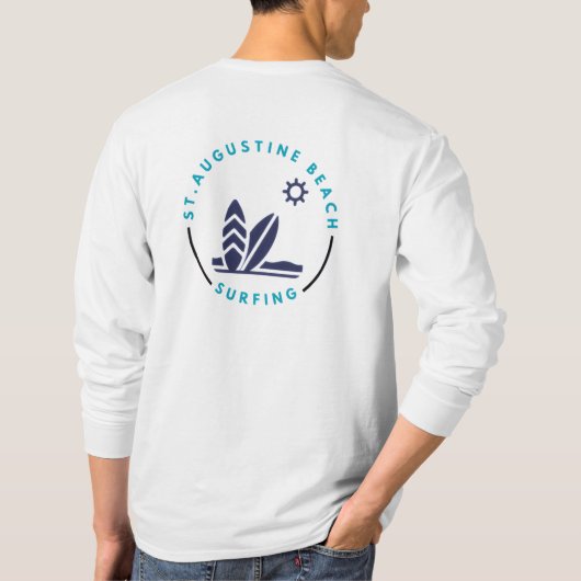 St. Augustine Beach Florida Surfing T-Shirt Tシャツ (裏面)