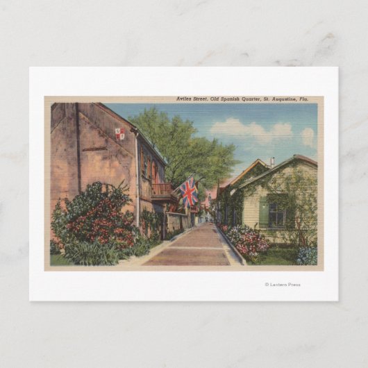 St. Augustine, FL – アヴィレスSt. in Old スペインの ポストカード (正面)
