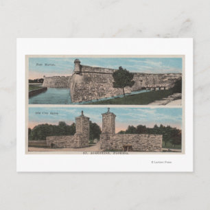 St. Augustine, FL – フィートのビュー。マリオン&シティ ポストカード