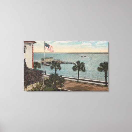 St. Augustine, FL – マタンザス湾の景色 キャンバスプリント (正面)