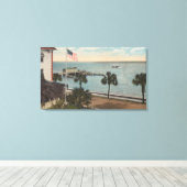 St. Augustine, FL – マタンザス湾の景色 キャンバスプリント (インサイチュ (ウッドフロア))