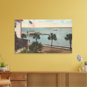 St. Augustine, FL – マタンザス湾の景色 キャンバスプリント (インサイチュ (リビング))