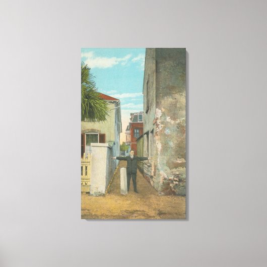 St. Augustine, FL – 財務通りの表示 キャンバスプリント (正面)