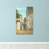 St. Augustine, FL – 財務通りの表示 キャンバスプリント (インサイチュ (ウッドフロア))