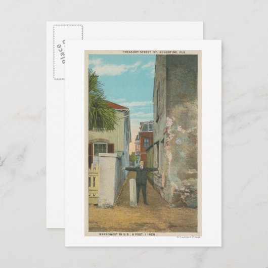 St. Augustine, FL – 財務通りの表示 ポストカード (正面/裏面)