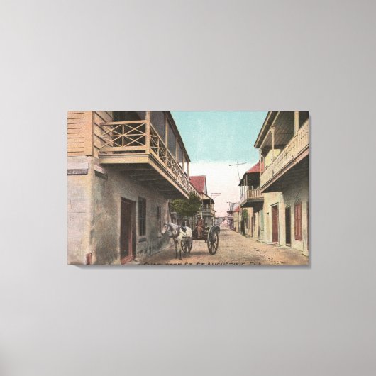 St. Augustine, Florida – シャーロット・セントの眺め キャンバスプリント (正面)