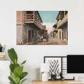 St. Augustine, Florida – シャーロット・セントの眺め ポスター (ホームオフィス)