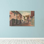 St. Augustine, Florida – セントジョージセントビュー キャンバスプリント (インサイチュ (ウッドフロア))