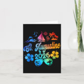 St. Augustine Florida 2026 Vacation Tie Dye Summer カード (正面)