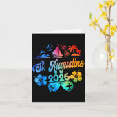 St. Augustine Florida 2026 Vacation Tie Dye Summer カード (黄色い花)