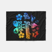 St. Augustine Florida 2026 Vacation Tie Dye Summer フリースブランケット (正面(横))