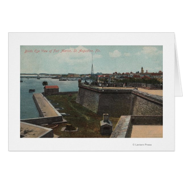 St. Augustine, Florida - Aerial of Ft.茉莉音 (正面横)