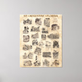 St Augustine, Florida Art Poster キャンバスプリント (正面)