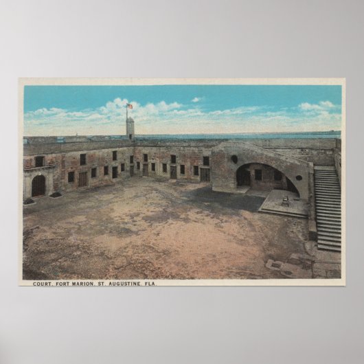 St. Augustine, Florida - Bird's Eye of Ft.万理生 ポスター (正面)