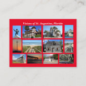 St. Augustine, Florida Business Cardの見解 名刺 (裏面)