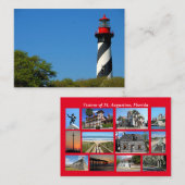 St. Augustine, Florida Business Cardの見解 名刺 (正面/裏面)