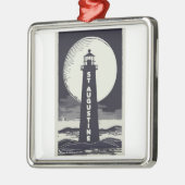 St. Augustine Florida Lighthouse Moon メタルオーナメント (左)