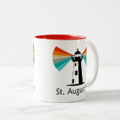 St. Augustine Florida Lighthouse Rainbow ツートーンマグカップ (正面右)