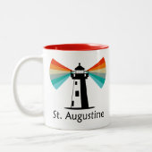 St. Augustine Florida Lighthouse Rainbow ツートーンマグカップ (左)