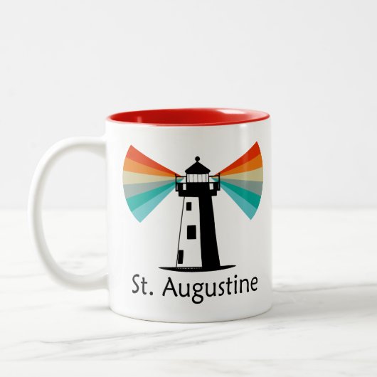 St. Augustine Florida Lighthouse Rainbow ツートーンマグカップ (左)