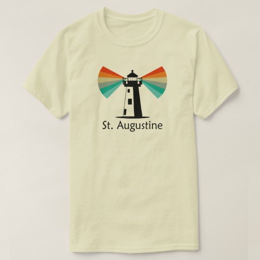 St. Augustine Florida Lighthouse Rainbow Tシャツ (デザイン正面)