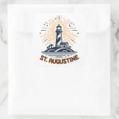 St. Augustine Florida Lighthouse Sunrise スクエアシール (バッグ)
