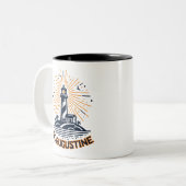 St. Augustine Florida Lighthouse Sunrise ツートーンマグカップ (正面左)
