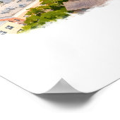 St. Augustine Florida Poster, Watercolor, Custom ポスター (角)