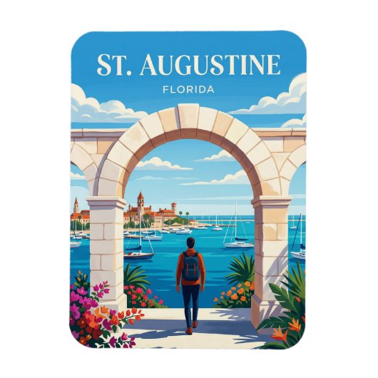 St. Augustine USA マグネット (縦)