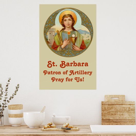 St. Barbara (BK 001) 24"x36"ポスター2 ポスター (キッチン)