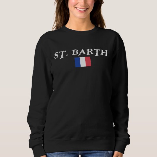 St Barth, Caribbean National Flag of Saint Barthel スウェットシャツ (正面)