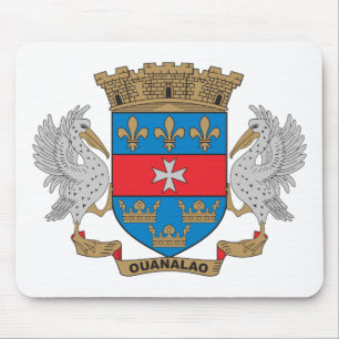 St Barthelemyの紋章付き外衣 マウスパッド