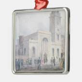 St Bartholomewの教会の眺め メタルオーナメント (左)