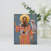 St. Basil the Great Orthodox Christian Icon ポストカード (スタンド正面)