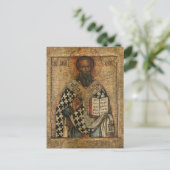 St. Basil the Great Orthodox Christian Icon ポストカード (スタンド正面)