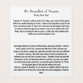  St. Benedict of Nursia Prayer Card (内部フラット)