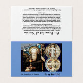  St. Benedict of Nursia Prayer Card (外部フラット)