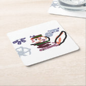 st bernard スクエアペーパーコースター (アングル)