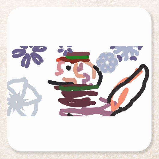 st bernard スクエアペーパーコースター (正面)