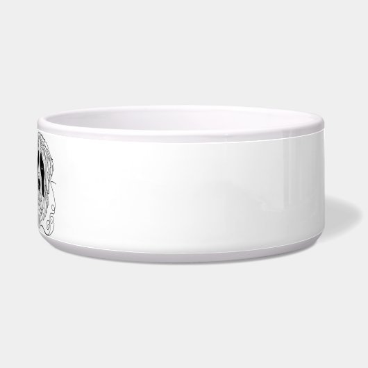St. Bernard Dog Line Art personalized bowl ボウル (右)