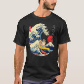 St. Bernard Japanese Kanagawa Wave Surf Loyal Dog Tシャツ (正面)