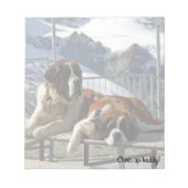 St-bernard posing – メモ帳 (正面)