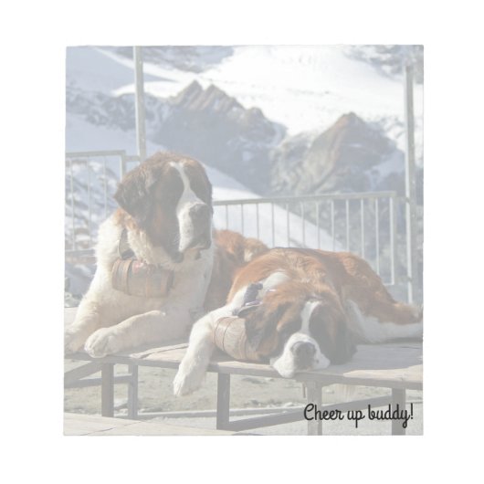 St-bernard posing – メモ帳 (正面)