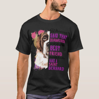 St Bernardsは女の子の友最高の犬のSt Bernarである Tシャツ