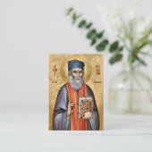 St. Bessarion the Agathonite Orthodox Prayer Card  プレイスカード (スタンド正面)