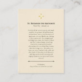 St. Bessarion the Agathonite Orthodox Prayer Card  プレイスカード (裏面)