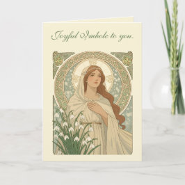 St Brigid And Snowdrops A Contemplative Quiet カード