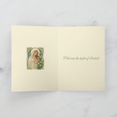 St Brigid Art Nouveau Halo and Snowdrops カード (内部)